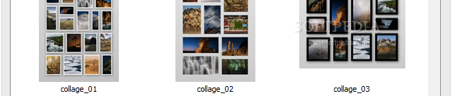 Showing the CollageIt collage templates